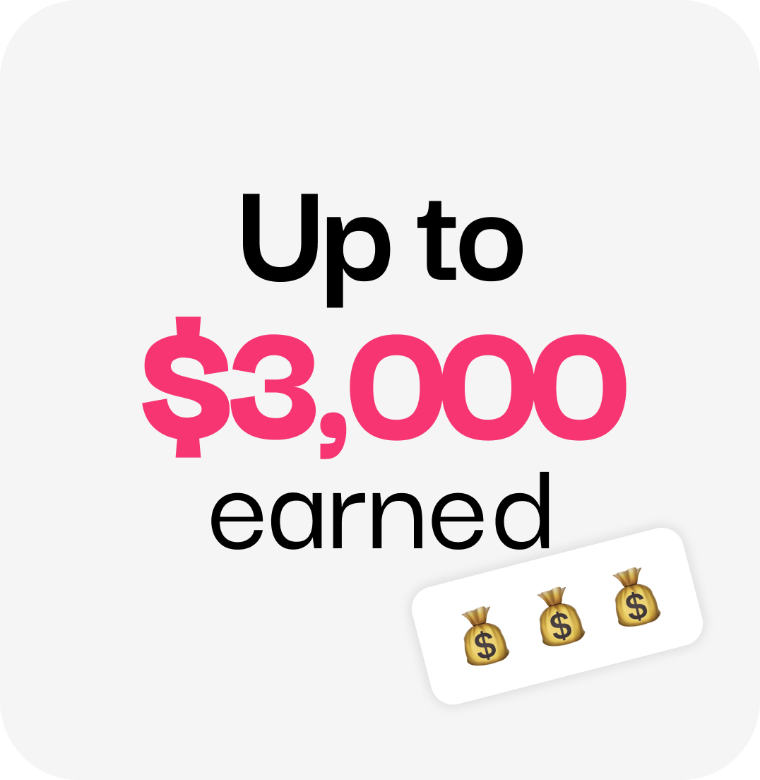 Banner certifying a Popow creator's $3,000 earnings achievement