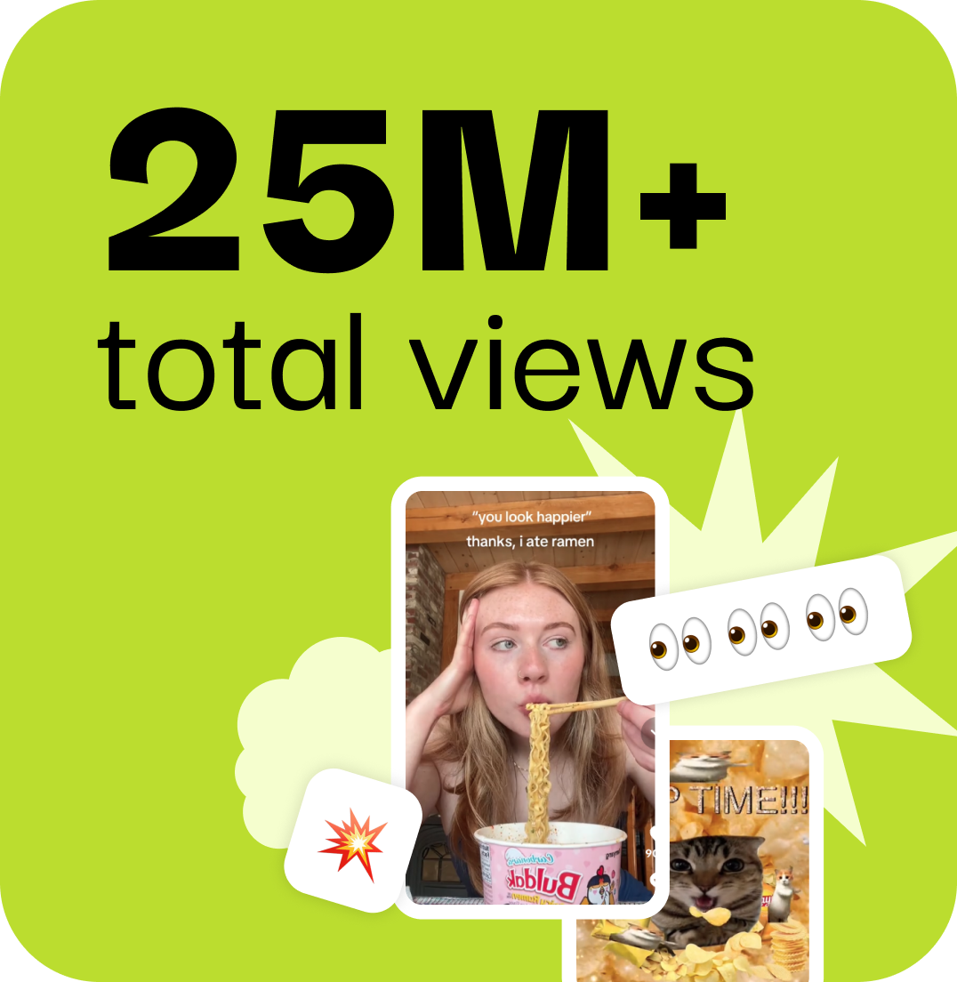 Banner celebrating over 25M+ total views by early Popow users